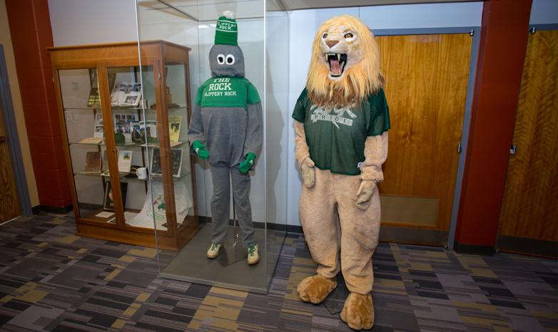 university slippery rock rocky library sru mascots bailey mascot open oct host costumes display archives former ii during edu