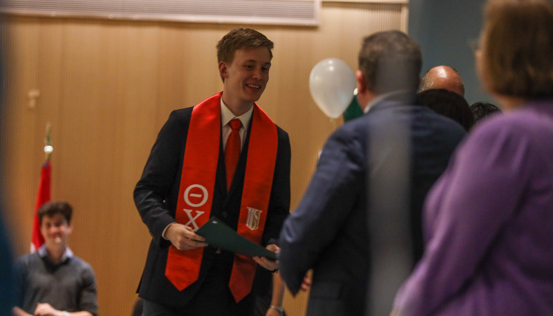 Students celebrating Global and Multicultural graduation