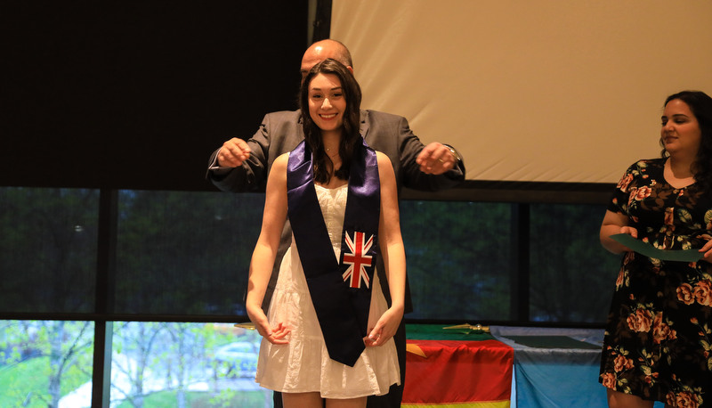 Students celebrating Global and Multicultural graduation