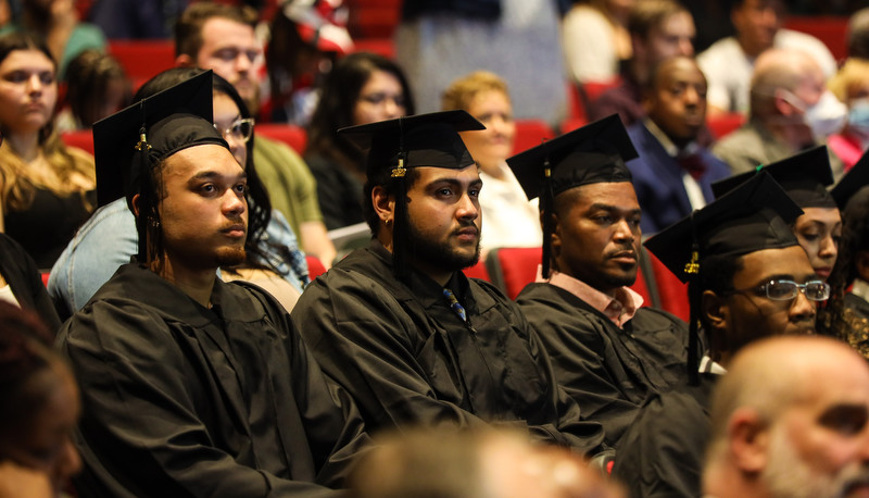 Students celebrating Global and Multicultural graduation