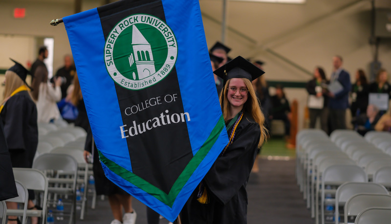 Students celebrating graduation