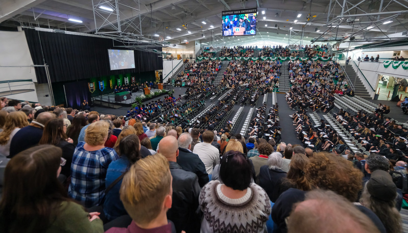 Students celebrating graduation