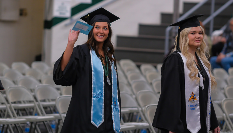 Students celebrating graduation