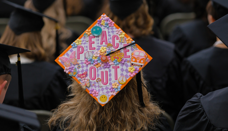 Students celebrating graduation