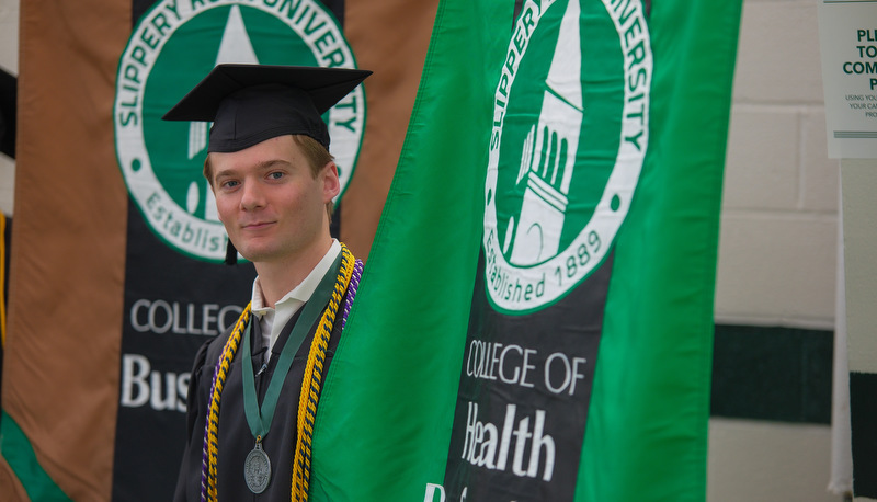 Students celebrating graduation