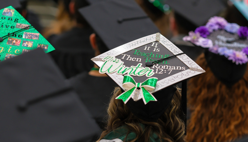 Students celebrating graduation