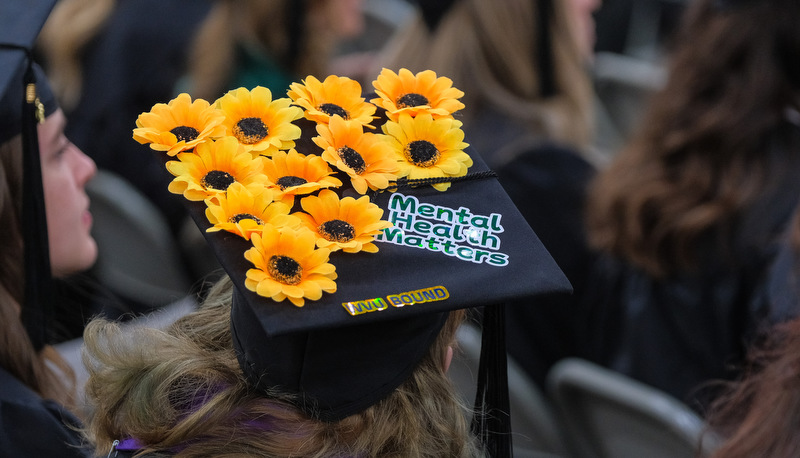 Students celebrating graduation