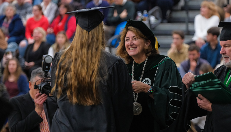 Students celebrating graduation