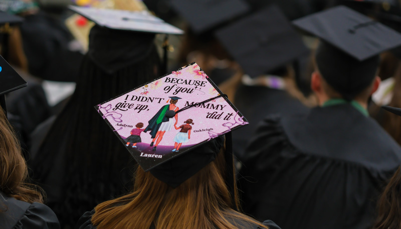 Students celebrating graduation