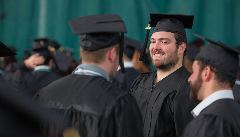 Students celebrating graduation