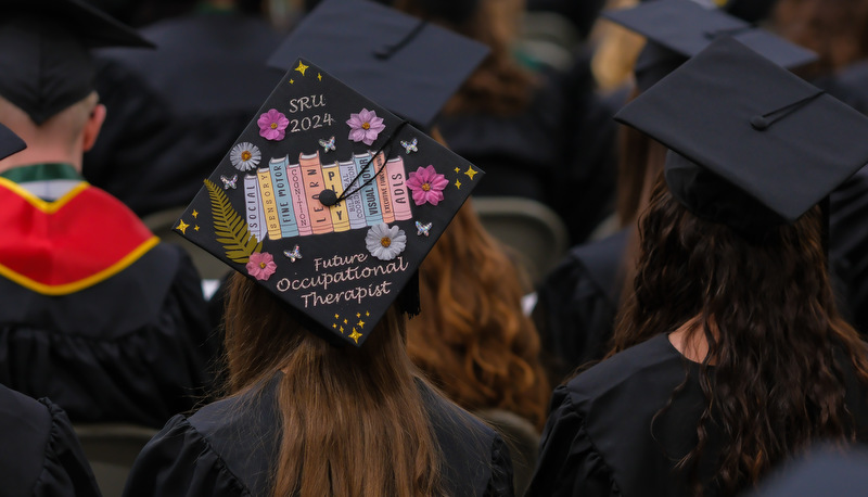 Students celebrating graduation