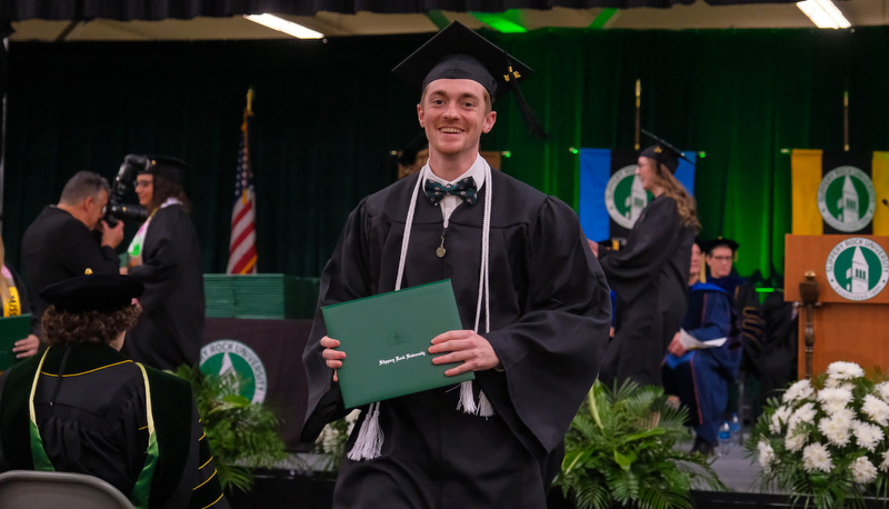 Students celebrating graduation