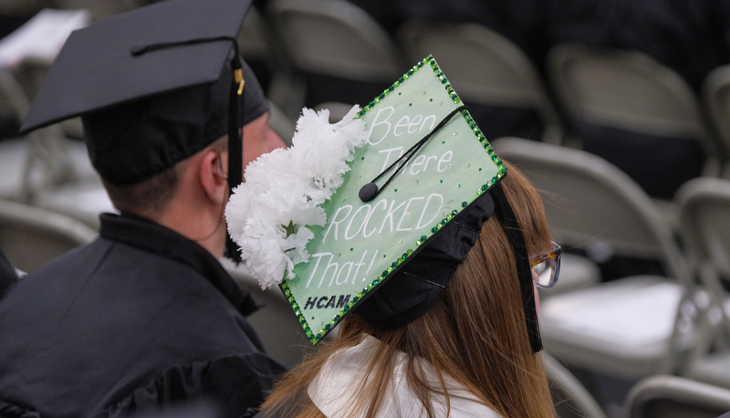 Students celebrating graduation