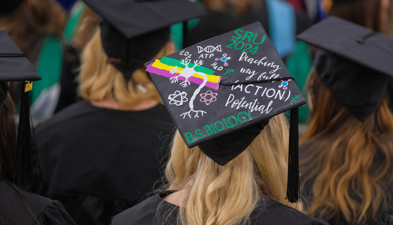 Students celebrating graduation