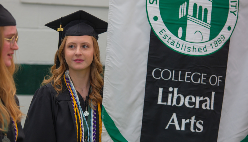 Students celebrating graduation