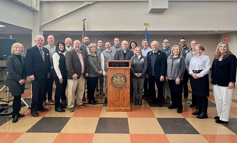 President Riley with the other commission members