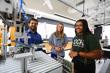 Students in Industrial and Systems Engineering lab