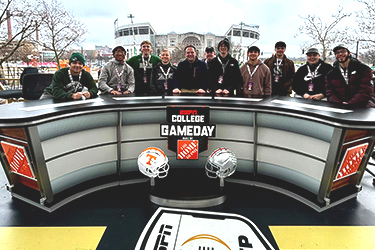 Students at EPSN sponsored College Game Day